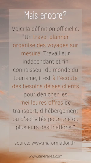 concept de travel planner